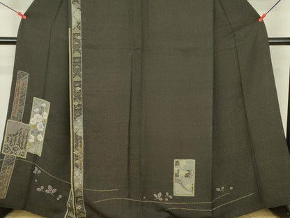 平和屋着物●訪問着　辻が花　金彩　金通し地　正絹　逸品　DABI5189op