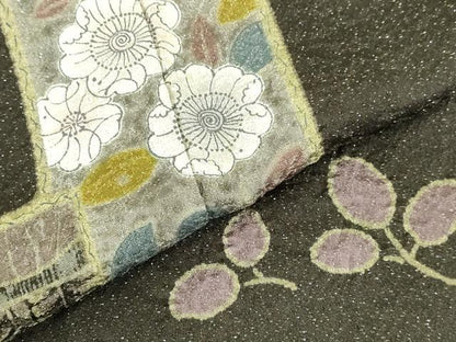 平和屋着物●訪問着　辻が花　金彩　金通し地　正絹　逸品　DABI5189op