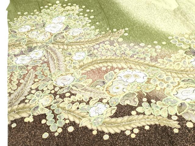 平和屋着物●訪問着　絞り　辻が花　暈し染め　金彩　ロング丈　正絹　逸品　DABI5190op