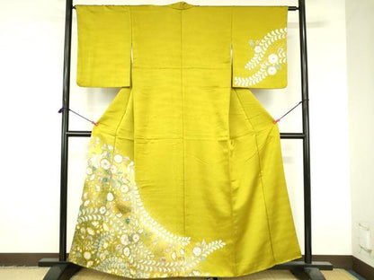 平和屋着物●訪問着　絞り　辻が花　暈し染め　金彩　正絹　逸品　DABI5192op