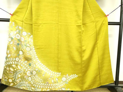 平和屋着物●訪問着　絞り　辻が花　暈し染め　金彩　正絹　逸品　DABI5192op