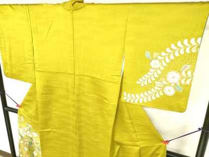 平和屋着物●訪問着　絞り　辻が花　暈し染め　金彩　正絹　逸品　DABI5192op