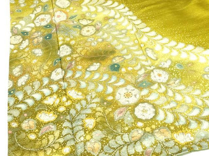 平和屋着物●訪問着　絞り　辻が花　暈し染め　金彩　正絹　逸品　DABI5192op