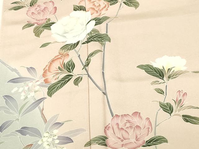 平和屋着物●京友禅工芸作家　小宮山彌一　訪問着　花鳥文　暈し染め　正絹　逸品　DABI5194op