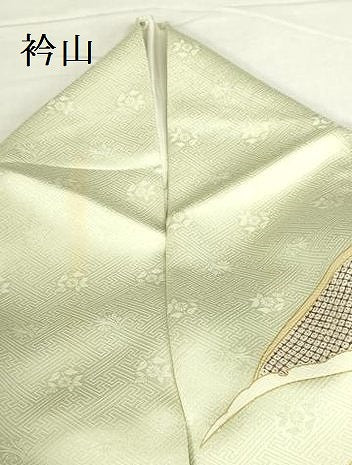 平和屋着物●訪問着　駒刺繍　御所車雪輪花松文　金彩　正絹　逸品　DABI5195op
