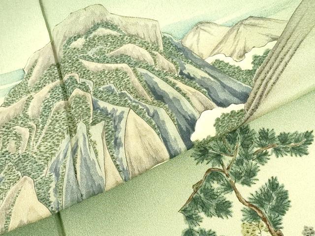平和屋着物●訪問着　作家物　人物風景文　暈し染め　正絹　逸品　未使用　DABI5197op