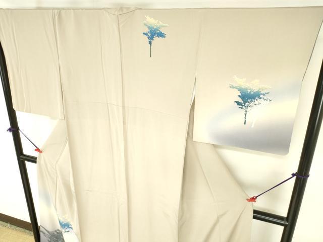 平和屋着物●訪問着　樹林シルエット　暈し染め　正絹　逸品　DABI5198op
