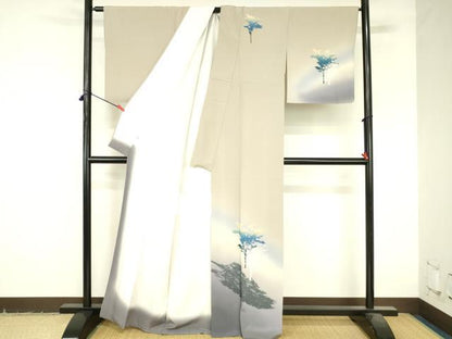 平和屋着物●訪問着　樹林シルエット　暈し染め　正絹　逸品　DABI5198op