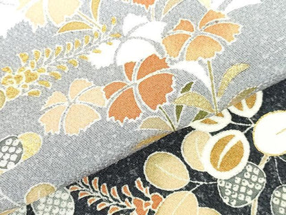 平和屋着物●訪問着　作家物　駒刺繍　霞草花文　暈し染め　金彩　正絹　逸品　DABI5204op