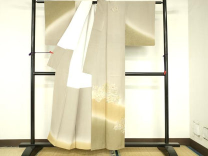 平和屋着物●中国三大刺繍　スワトウ刺繍　汕頭刺繍　総刺繍　訪問着　正倉院花文　暈し染め　金彩　正絹　逸品　DABI5205op