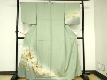 平和屋着物●訪問着　螺鈿　風景人物花文　暈し染め　金彩　正絹　逸品　DABI5207op
