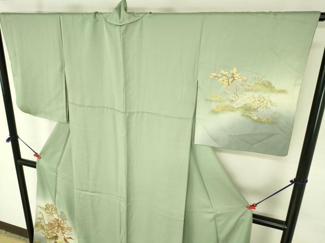 平和屋着物●訪問着　螺鈿　風景人物花文　暈し染め　金彩　正絹　逸品　DABI5207op