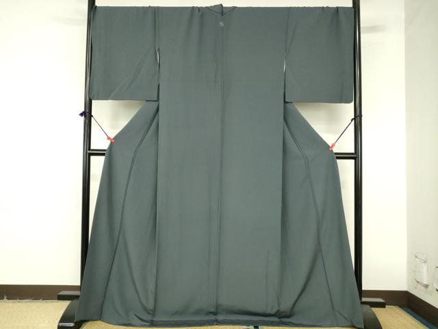 平和屋着物●上質な色無地　羊羹色　ロング丈　正絹　逸品　DABI5209op