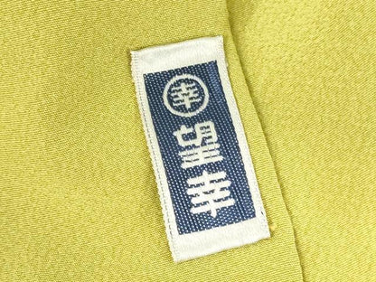 平和屋着物●上質な色無地　青朽葉色　正絹　逸品　DABI5211op