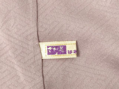 平和屋着物●上質な色無地　作家物　風景人物花地紋　紅藤色　いちひめ　さが美扱い　反端付き　正絹　逸品　DABI5223op