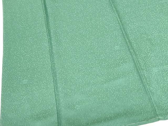 平和屋着物●池坊保子監修　色無地　舞花地紋　夢ごころ　木賊色　反端付き　正絹　逸品　未使用　DABI5225op