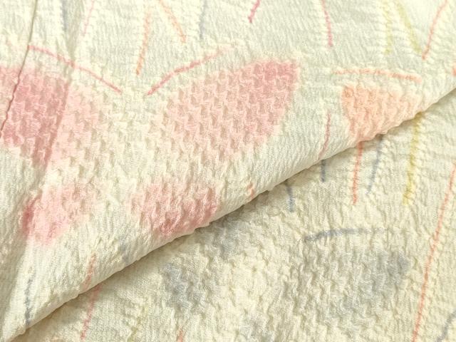 平和屋着物●訪問着　総絞り　舞蝶文　正絹　逸品　DABI5231op