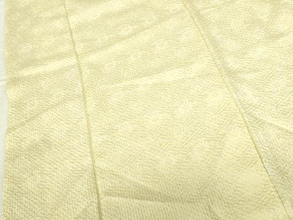 平和屋着物●大変加工の良い総絞り小紋　紗綾形文様　舞花　正絹　逸品　DABI5234op