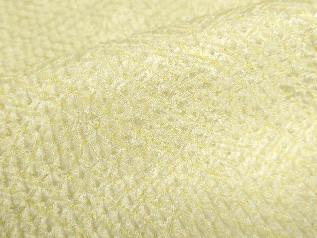 平和屋着物●大変加工の良い総絞り小紋　紗綾形文様　舞花　正絹　逸品　DABI5234op