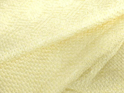 平和屋着物●大変加工の良い総絞り小紋　紗綾形文様　舞花　正絹　逸品　DABI5234op