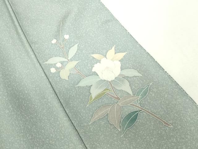 平和屋着物●訪問着　友禅　草花　暈し染め　正絹　逸品　DABI5235op