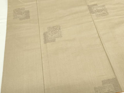 平和屋着物●結城紬　100亀甲　飛び亀甲柄　色紙抽象文　正絹　逸品　DABI5239op