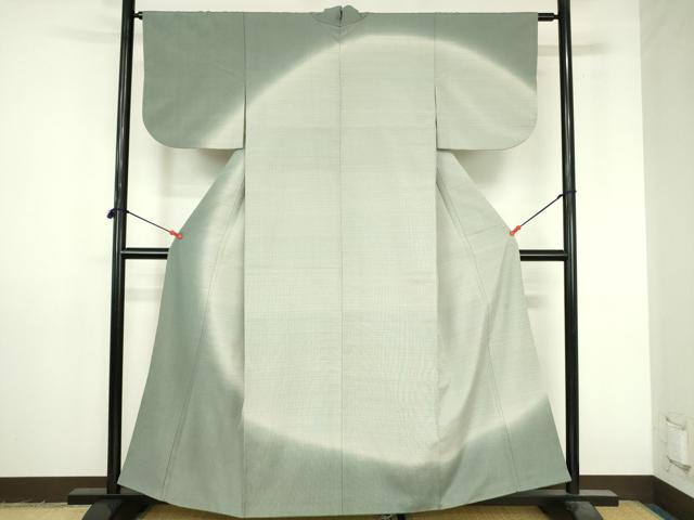 平和屋着物●本塩沢　やまだ織　訪問着　染色作家　桐村博　霞文　暈し染め　正絹　逸品　DABI5244op