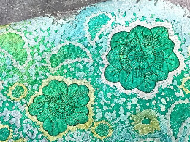平和屋着物●豪華振袖　辻が花　暈し染め　金通し地　正絹　逸品　DABI5246op