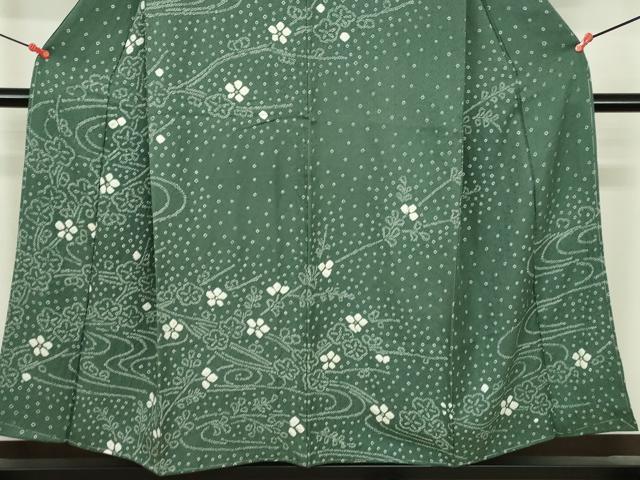 平和屋着物●訪問着　総絞り　流水花文　正絹　逸品　未使用　DABI5250op