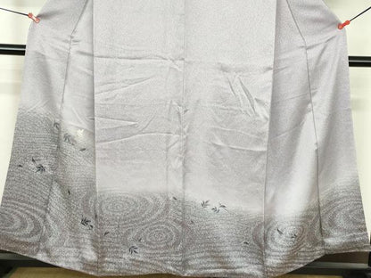 平和屋着物●訪問着　刺繍　舞葉文　暈し染め　正絹　逸品　DABI5252op