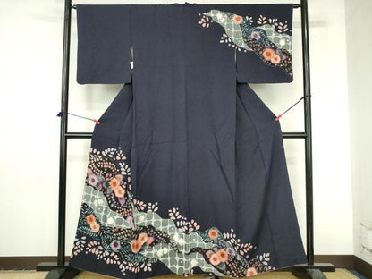 平和屋着物●訪問着　絞り　辻が花　正絹　逸品　DABI5253op
