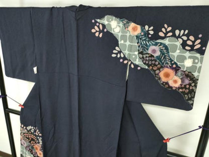 平和屋着物●訪問着　絞り　辻が花　正絹　逸品　DABI5253op