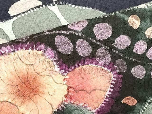 平和屋着物●訪問着　絞り　辻が花　正絹　逸品　DABI5253op