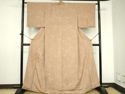 平和屋着物●訪問着　草花　正絹　逸品　DABI5254op