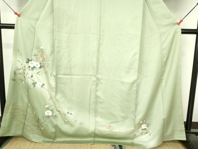 平和屋着物●中国三大刺繍　スワトウ刺繍　汕頭刺繍　訪問着　雪輪花文　暈し染め　金銀彩　正絹　逸品　DABI5266op