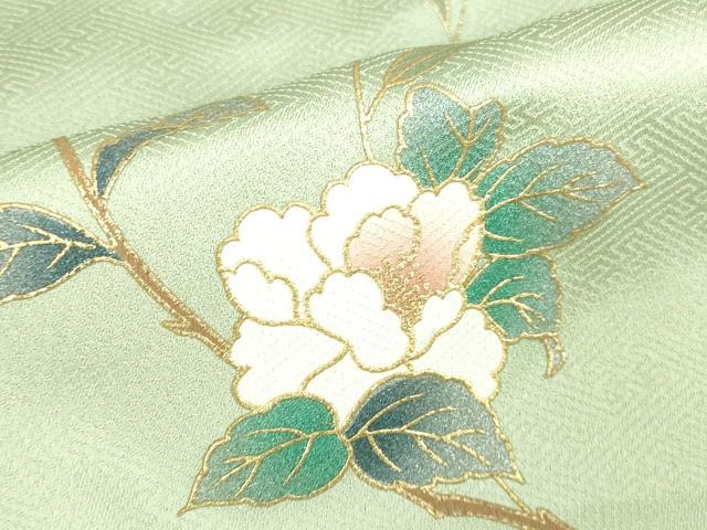 平和屋着物●中国三大刺繍　スワトウ刺繍　汕頭刺繍　訪問着　雪輪花文　暈し染め　金銀彩　正絹　逸品　DABI5266op