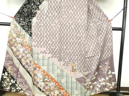 平和屋着物●訪問着　舞桜　立涌花鼓文　金銀彩　正絹　逸品　DABI5268op