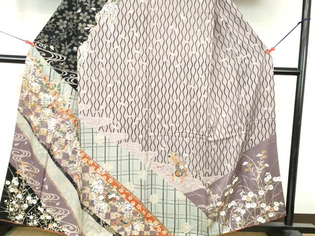平和屋着物●訪問着　舞桜　立涌花鼓文　金銀彩　正絹　逸品　DABI5268op