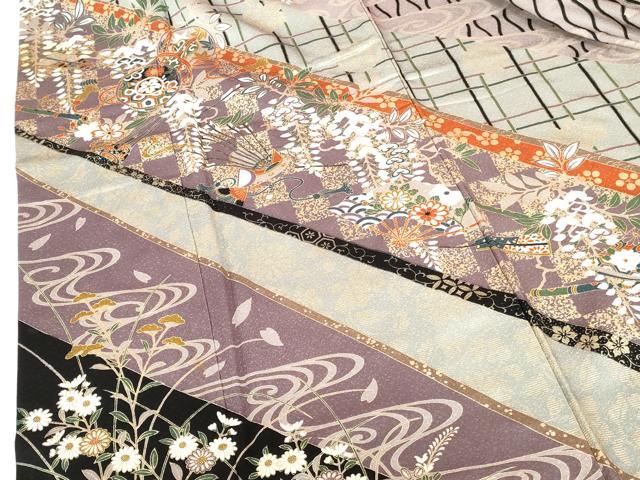 平和屋着物●訪問着　舞桜　立涌花鼓文　金銀彩　正絹　逸品　DABI5268op