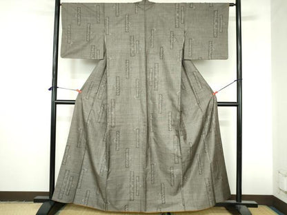 平和屋着物●本場大島紬　9マルキ　短冊花文　正絹　逸品　DABI5270op