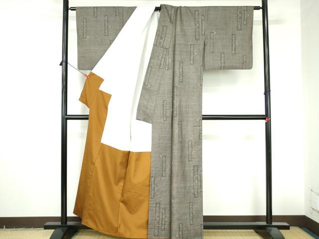 平和屋着物●本場大島紬　9マルキ　短冊花文　正絹　逸品　DABI5270op