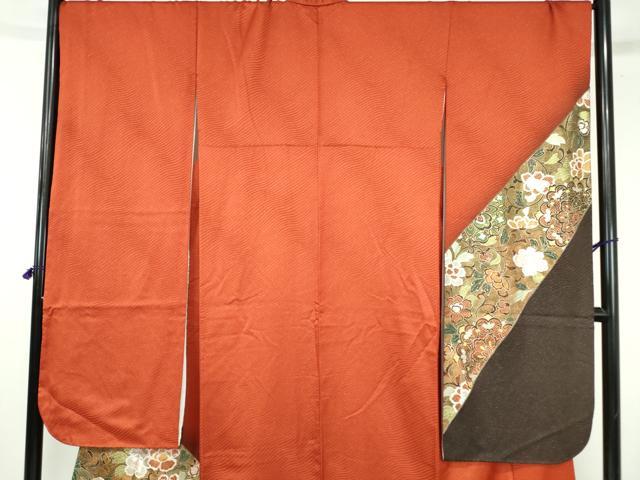 平和屋着物●豪華振袖　花唐草文　暈し染め　金銀彩　金通し地　正絹　逸品　DABI5272op