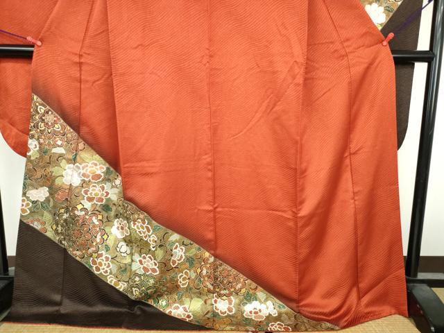 平和屋着物●豪華振袖　花唐草文　暈し染め　金銀彩　金通し地　正絹　逸品　DABI5272op
