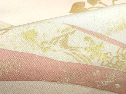 平和屋着物●訪問着　竹屋町刺繍　道長花鳥文　暈し染め　金彩　正絹　逸品　DABI5274op