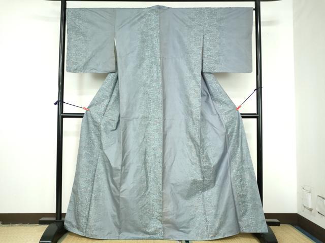 平和屋着物●本場大島紬　9マルキ　草葉文　正絹　逸品　未使用　DABI5276op