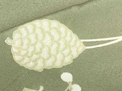 平和屋着物●豪華色留袖　駒刺繍　飛鶴立波花文　松葉散らし　松ぼっくり　暈し染め　金彩　正絹　逸品　DABI5277op
