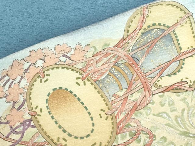 平和屋着物●友禅師・京の名工・伝統工芸士・樽本伊勢蔵　訪問着　立波楽器花文　暈し染め　金銀彩　正絹　逸品　未使用　DABI5278op