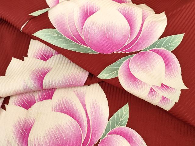 平和屋着物●上質な小紋　舞花　ロング丈　正絹　逸品　DABI5279op