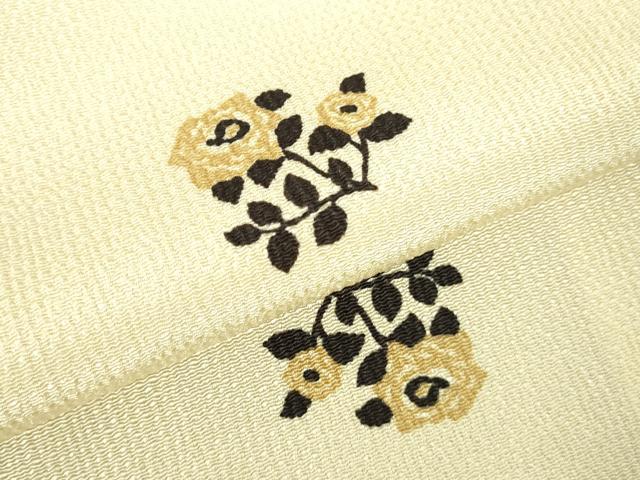 平和屋着物●上質な小紋　草花　鬼しぼ縮緬　正絹　逸品　DABI5280op