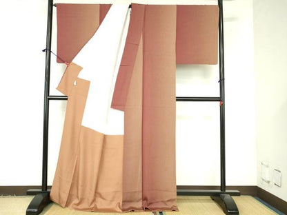 平和屋着物●上質な小紋　霞文　暈し染め　ロング丈　正絹　逸品　DABI5287op